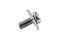[E] น็อตยึดสายไฟ สแตนเลสชุบนิกเกิ้ล M3.5x8 mm พร้อมแหวนทรงสี่เหลี่ยม ขนาด 8x8 mm